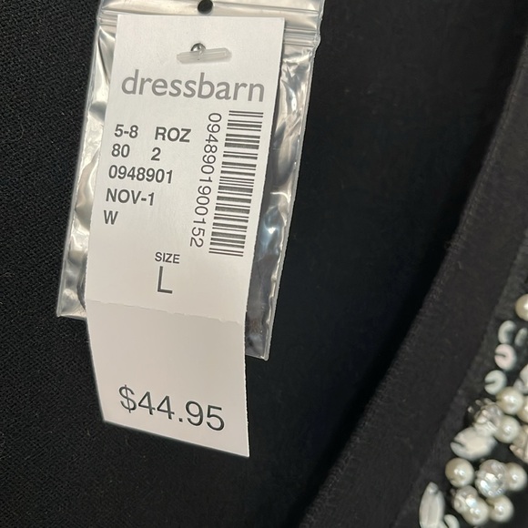 NWT Dressbarn black embellished cardigan - Picture 4 of 5